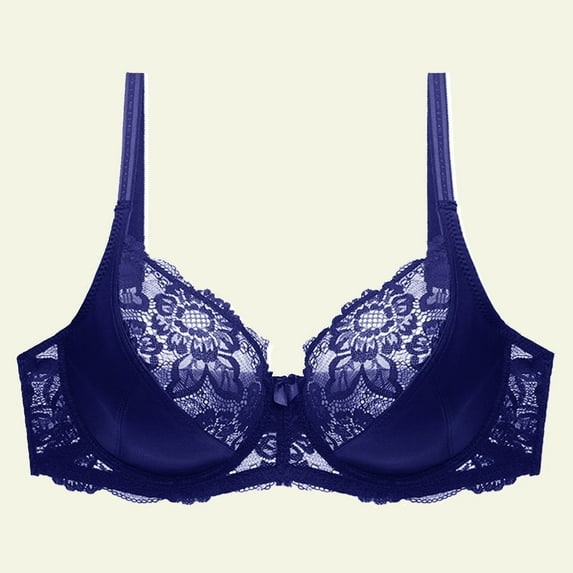 Sokhug Women's Plus Size Bra,Casual Lace Shaping Cup Plus Size Extra-Elastic Wirefree Underwear