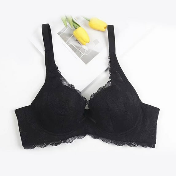 Sokhug Women's Plus Size Bra,Casual Lace Shaping Cup Plus Size Extra-Elastic Wirefree Underwear