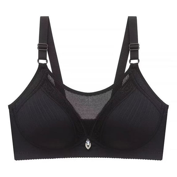 Sokhug Women's Plus Size Bra,Casual Lace Shaping Cup Plus Size Extra-Elastic Wirefree Underwear