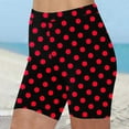 thumbnail image 1 of Sokhug Women's Polka Dot Biker Shorts High Waisted Stretchy Printed Workout Shorts for Yoga Running Casual Wear, 1 of 5
