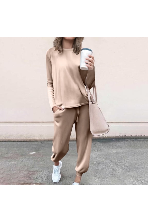 Women's Sweatsuit Set Velour Long Sleeve and Pants Sport Sweat Suits 2 Piece Track Suits Outfits with Pocket