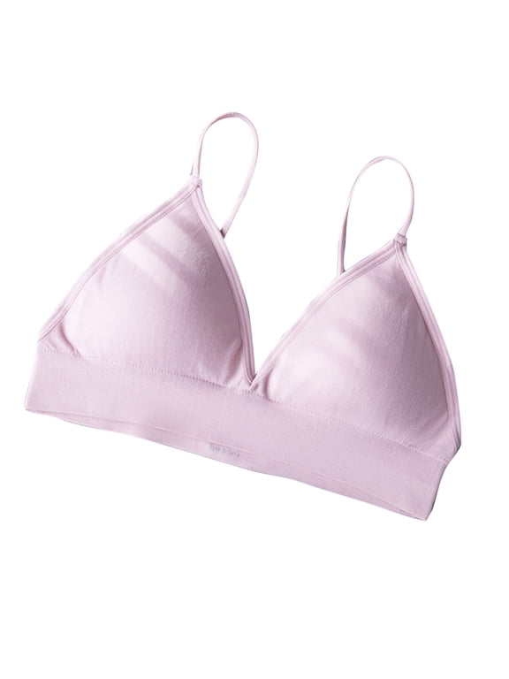 Women's Triangle Bralette Soft Cup Wireless Bra Smooth Comfortable Wire Free Bra Top