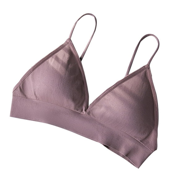 Sokhug Women's Triangle Bralette Soft Cup Wireless Bra Smooth Comfortable Wire Free Bra Top
