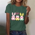 thumbnail image 1 of Sokhug Womens Happy Easter Eggs Print T-Shirt Short Sleeve Crew Neck Colorful Floral Easter Graphic Casual Tee, 1 of 6