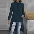 thumbnail image 1 of Sokhug Womens Hooded Long Length Sweatshirt Coat Full Zip Loose Fit Slit Dual Side Pockets Soft Breathable Casual Outerwear Jacket, 1 of 8