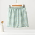 thumbnail image 1 of Sokhug Womens Loungewear Shorts Gingham Plaid Elastic High Waist Loose Fit Lightweight Casual Checkered Sleep Shorts, 1 of 4
