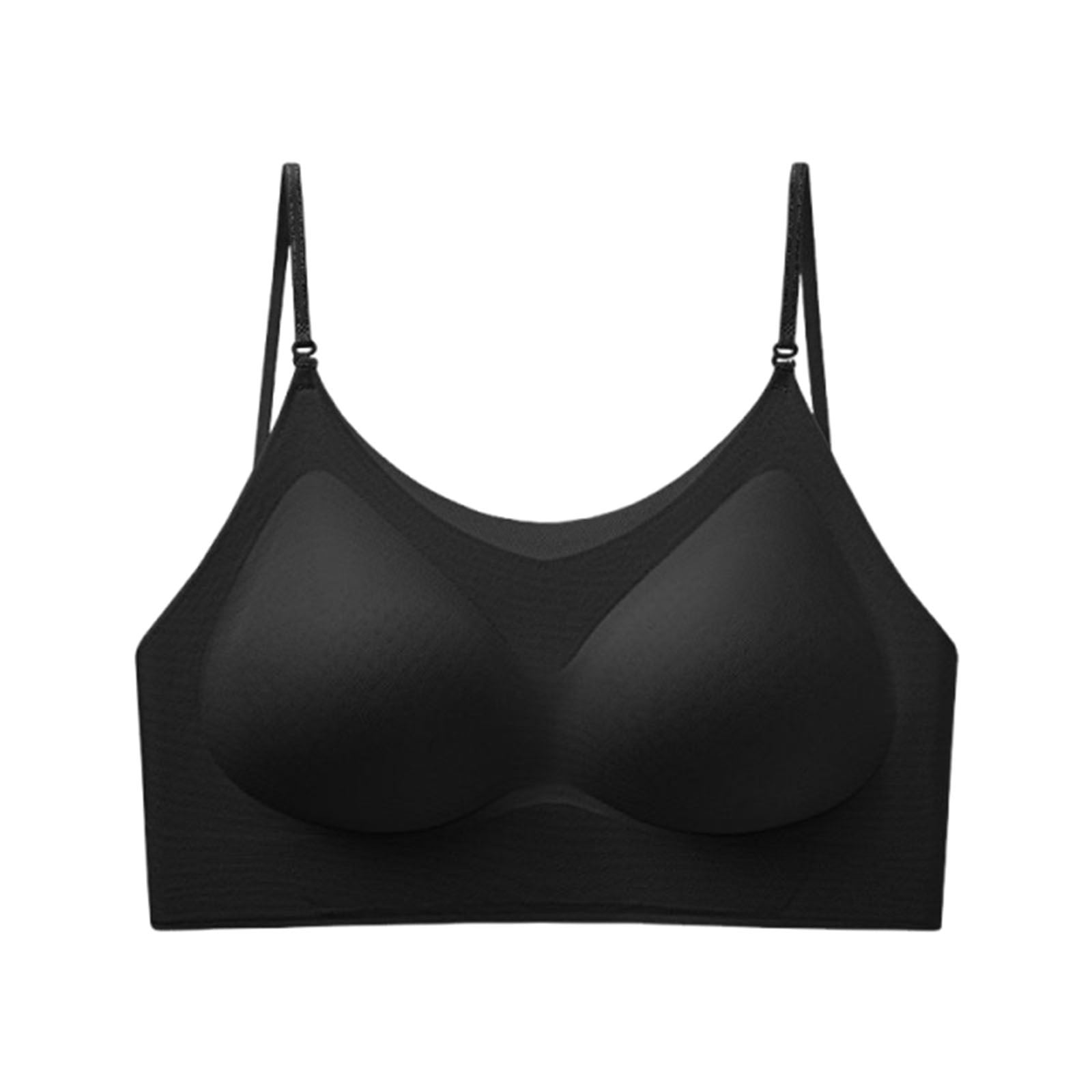Sokhug Womens Solid Color Wire Free Push Up Breathable Everyday Comfort ...