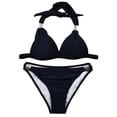 thumbnail image 1 of Sokhug Womens Two Piece Swimsuit Backless Bikini Set Stylish Slim Fit Bathing Suit Outfit For Women, 1 of 4