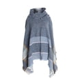 thumbnail image 1 of Sokhug Womens Winter Warm Fishbone Patterned Hooded Shawl Pullover Cloak European Style Cold Weather Outerwear, 1 of 3