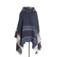 thumbnail image 1 of Sokhug Womens Winter Warm Fishbone Patterned Hooded Shawl Pullover Cloak European Style Cold Weather Outerwear, 1 of 3