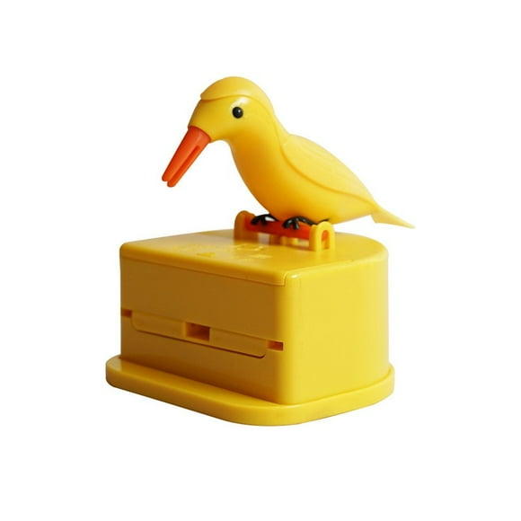 Sokhug Woodpecker Toothpick Dispenser,Telescopic Toothpick Box for Home,Bird Toothpick Dispenser,Kitchen Decoration, Cute Little Bird Push-Type Automatic Toothpick Holder with a Toothpick Box
