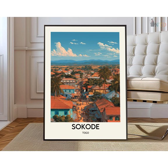 Sokode Togo Poster, Unframed Paper Poster 8x10in