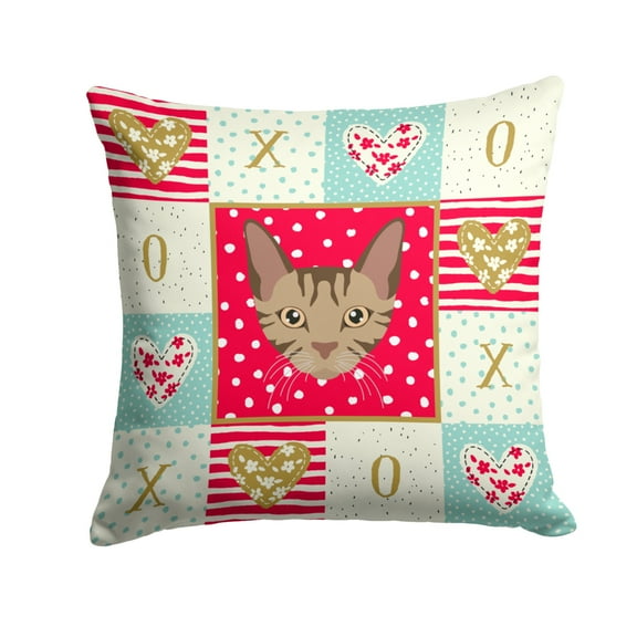 Sokoke Cat Love Fabric Decorative Pillow