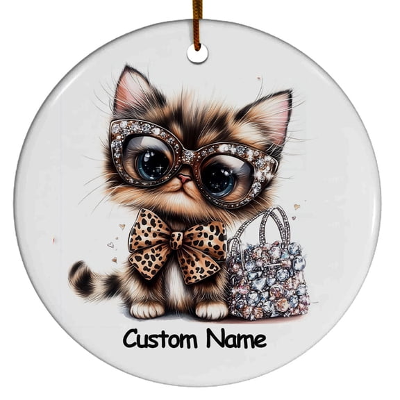 Sokoke Cat Ornament, Christmas Ornament 2025, Personalized Ornament with Name, Gifts for Cat Mom, Cat Dad, Gift for Cat Lovers, Cat Ornament 2025
