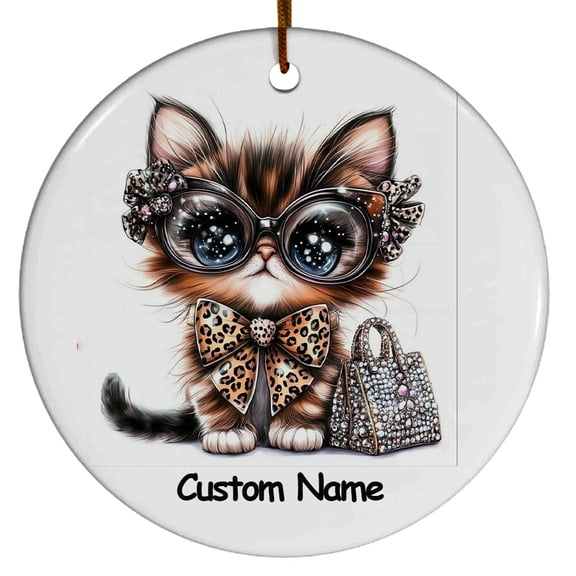 Sokoke Cat Ornament, Christmas Ornament 2025, Personalized Ornament with Name, Gifts for Cat Mom, Cat Dad, Gift for Cat Lovers, Cat Ornament 2025