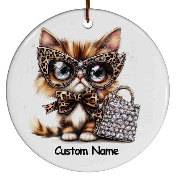 Sokoke Cat Ornament, Christmas Ornament 2025, Personalized Ornament with Name, Gifts for Cat Mom, Cat Dad, Gift for Cat Lovers, Cat Ornament 2025