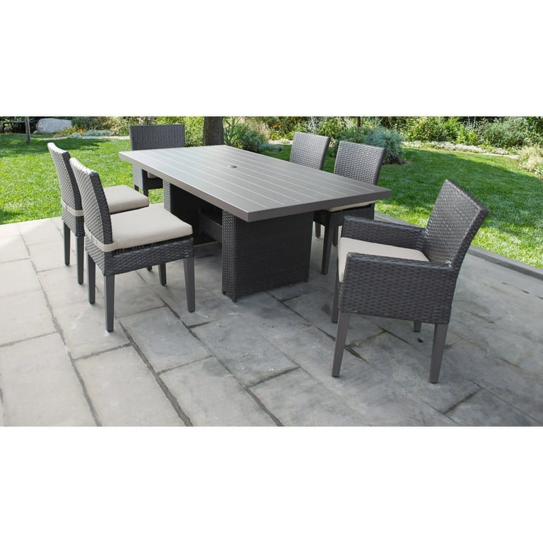 Sol 72 Outdoor Fernando 7 Piece Outdoor Patio Dining Set with Cushions Walmart