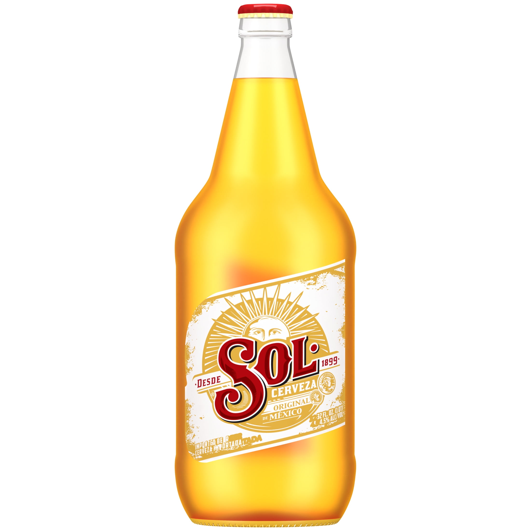 Sol Beer, 32 fl oz Glass Bottle, 4.5% ABV - Walmart.com
