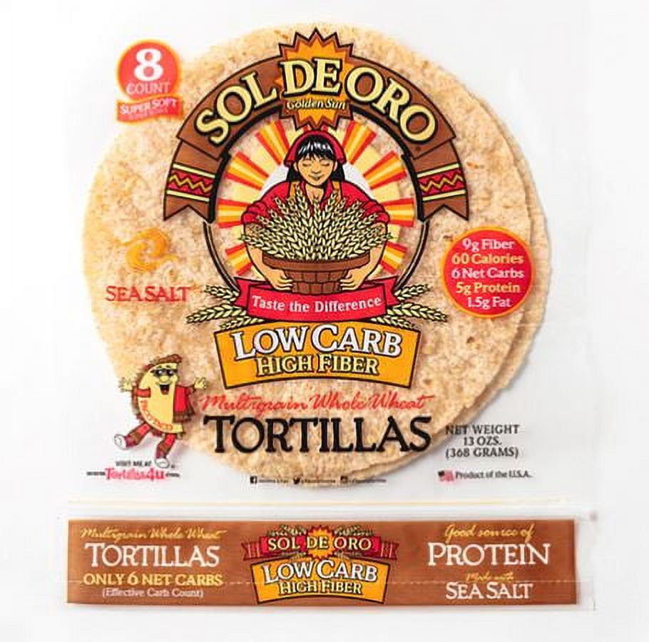 Sol De Oro High Fiber Low Carb Flour Tortillas