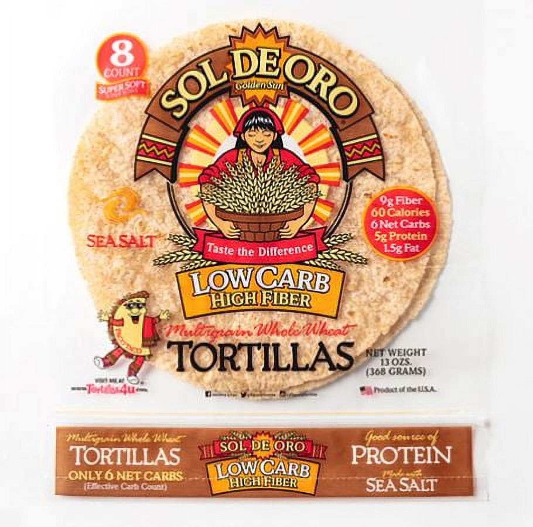 Sol De Oro High Fiber Low Carb Flour Tortillas