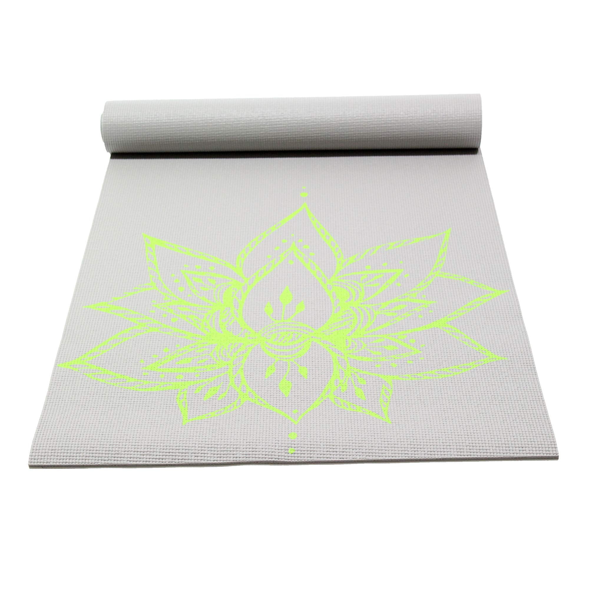 Sol Living 6P Free Yoga Mat Yoga Mat Stretching Pilates Meditation Exercise Mat Gym Equipment Non Slip Portable Travel Yoga Accessories Foldable Workout Mat - 24" x 72" - Grey