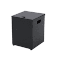 thumbnail image 1 of Sol Living Black Propane Tank Cover Fire Pit Accessories Square 16 Inches Metal Outdoor Side Table Fits Standard 20 Pound Propane Tank Hideaway Table, 1 of 7