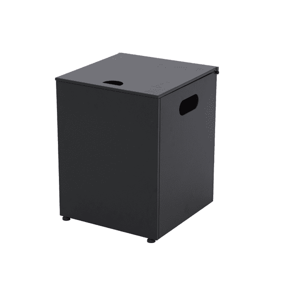 Sol Living Black Propane Tank Cover Fire Pit Accessories Square 16 Inches Metal Outdoor Side Table Fits Standard 20 Pound Propane Tank Hideaway Table