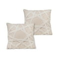 thumbnail image 1 of Sol Living Decorative Pillows 2-Pack Throw Pillows Couch Pillows Bedroom Throw Pillows Bed Macrame Decor Pillows Lumbar Pillow Cushion Decorative Sofa Pillows Living Room, 18 x 18 inches, Off-White, 1 of 5
