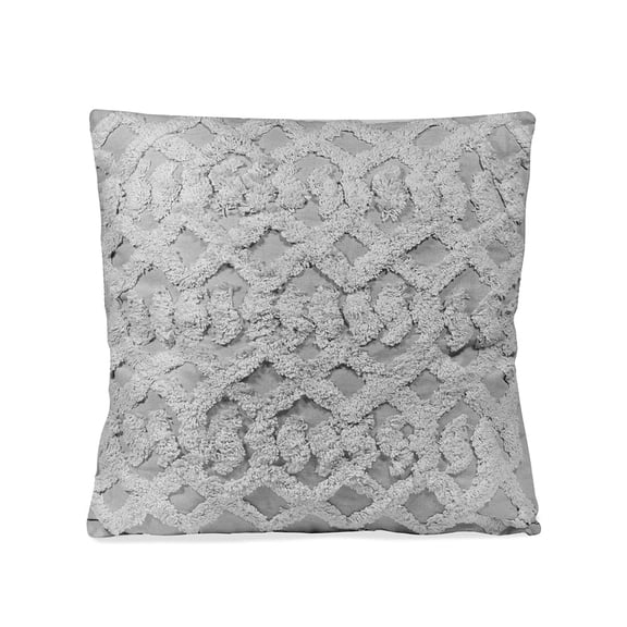 Sol Living Decorative Pillows Throw Pillows Couch Pillows Bedroom Throw Pillows Bed Macrame Decor Boho Pillows Lumbar Pillow Cushion Decorative Sofa Pillows Living Room, 18 x 18 inches, Grey