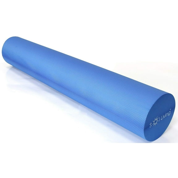 Sol Living High-Density Foam Roller - For Muscular Relaxation, Workouts & Physical Therapy - Stretch, Massage and Relieve Tension in Muscles - Firm & Durable - Blue, 36" x 6"