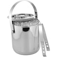thumbnail image 1 of Sol Living  Ice Bucket Double Wall Stainless Steel with Lid and Tongs Shiny Silver, 1 of 5