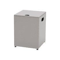 Sol Living Light Grey Propane Tank Cover Fire Pit Accessories Square 16 Inches Metal Outdoor Side Table Fits Standard 20 Pound Propane Tank Hideaway Table