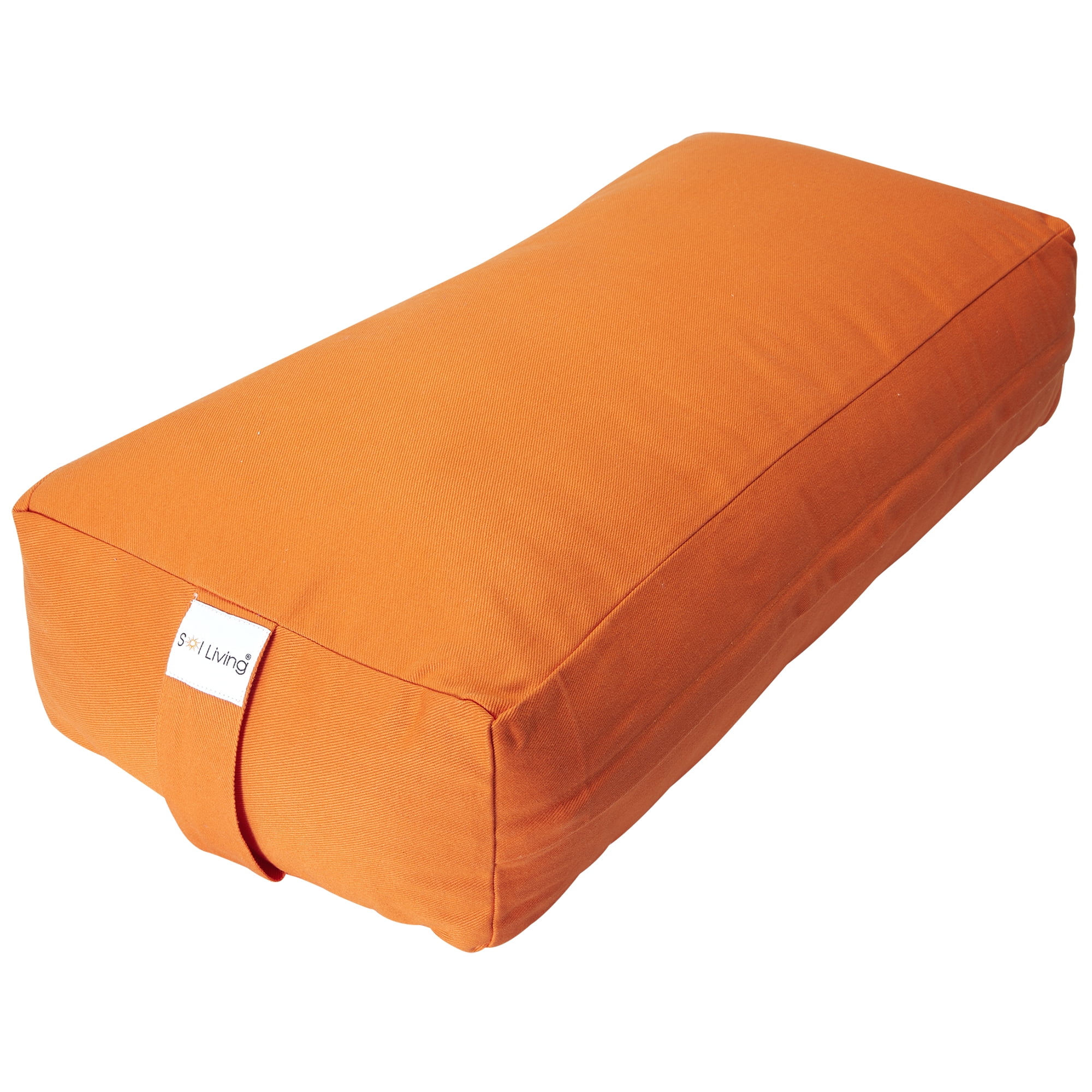 Orange Cotton Rectangle Bolster Meditation Pillow