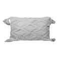 thumbnail image 1 of Sol Living Pillows Throw Pillows Couch Pillows Bedroom Throw Pillows Bed Macrame Decor Boho Pillows Lumbar Pillow Cushion Sofa Pillows Living Room, 20 x 12 inches, Grey with Tassels, 1 of 7