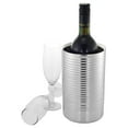 thumbnail image 1 of Sol Living Wine Chiller Bucket - Double Wall Stainless Steel Barware - Wine & Champagne Holder - Cooler for Home, Bars, Restaurants, Commercial Use - Ribbed & Shiny, 1.6 qt, 1 of 5