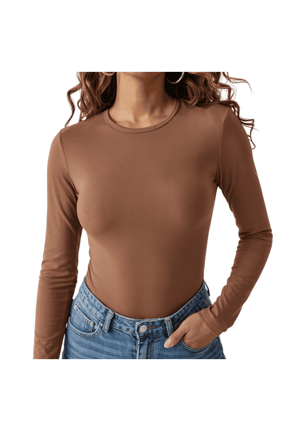 Shapewear for Women Tummy Control Bodysuit Seamless Bodysuit Slimming Shaping Bodysuits Body Sculpting Long Sleeve Womens Tops Going Out Tops for Women Basics Body Suit