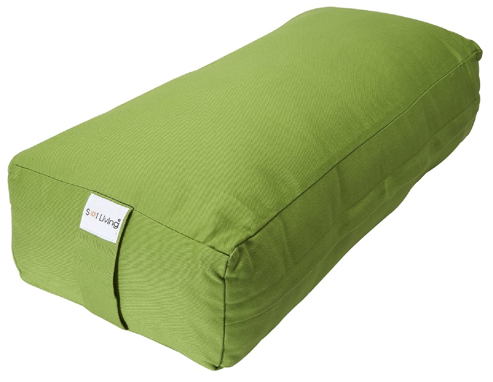 Yoga Direct Green MaxSupport Deluxe Rectangular Cotton Yoga Bolster