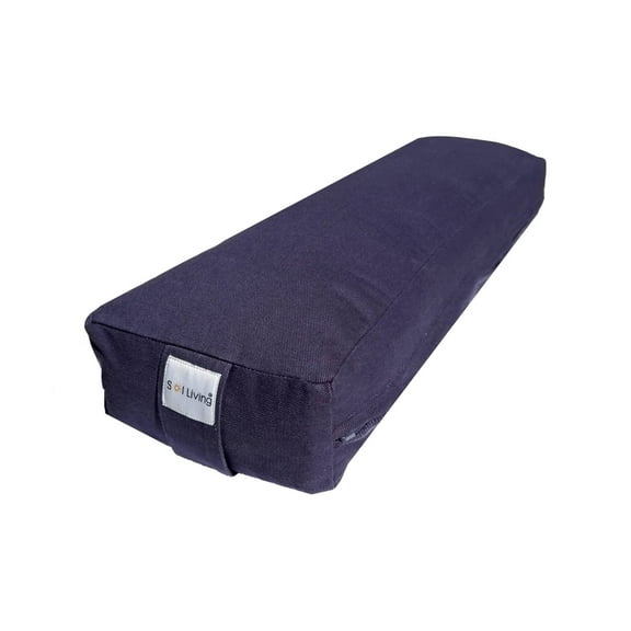 Sol Living Yoga Bolster Pillow Cotton Meditation Cushion Meditation Accessories for Restorative Yoga Meditation Pillow Rectangular Yoga Pillow Firm Body Pillow Bolster Pillow for Legs Removable Cover