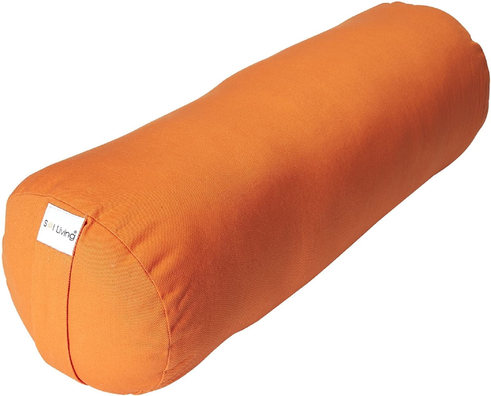 Orange Cotton Cylindrical Yoga Bolster Pillow for Kids