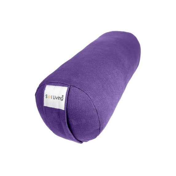 Sol Living Yoga Bolster Pillow Mini Meditation Cushion Meditation Accessories for Restorative Yoga Meditation Pillow Cotton Yoga Pillow Firm Body Pillow Bolster Pillow for Legs Removable Cover
