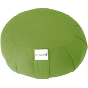 Sol Living Zafu Meditation Cushion Round Yoga Pillow Floor Cushions Lotus Pose Cotton Bolster Meditation Pillow Pouf - Meditation Accessories - 15" x 15" x 7" - Green