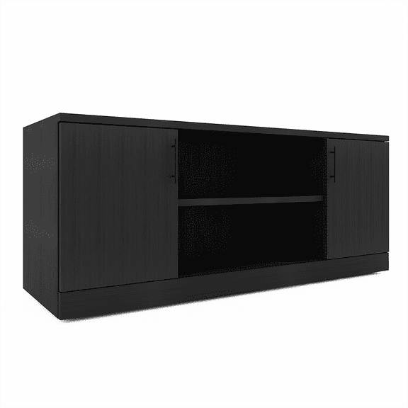 Sol Series Storage Cabinet Credenza 2 Shelves With Doors 24"x70"
