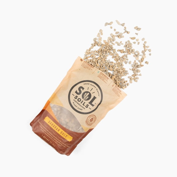 Sol Soils Saharan Gold Topper - Decorative Yellow Dolomite Soil Topper for Potted Plants & Succulents, Natural Pest Barrier