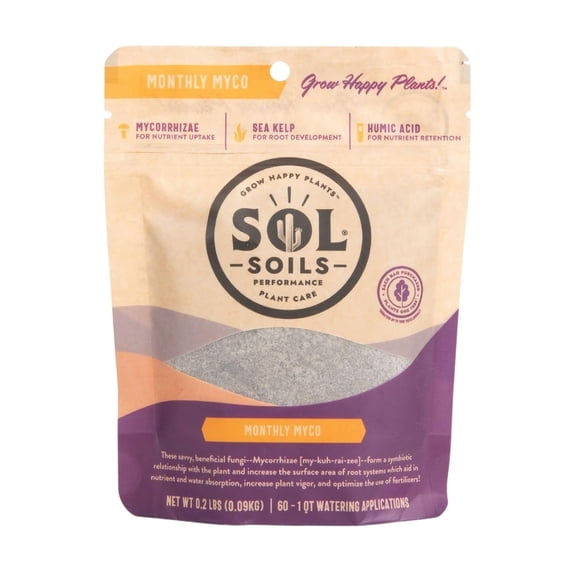 Sol Soils Monthly Myco - Mycorrhizae Root Inoculant for Stronger Houseplants