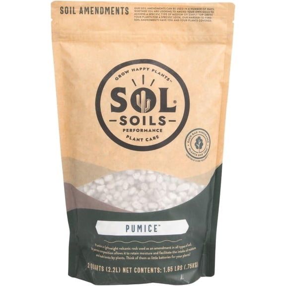 Sol Soils Pumice - Horticultural Pumice Soil Amendment for Drainage & Aeration - Pack of 8