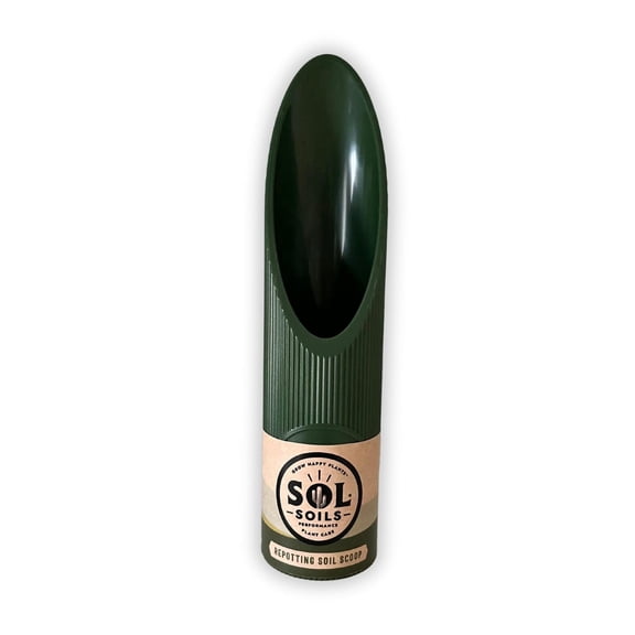 Sol Soils Granola Guys Scrumptious 8" Small Scoop for Transplanting, Potting, Repotting & Plant Care  Durable Gardening Tool for Soil, Sand, & More