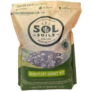Sol Soils SOS0100403 4 qt. Houseplant Chunky Mix