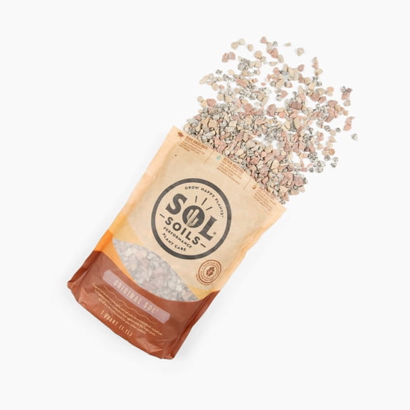 Sol Soils Original Sol Topper - Decorative Grey, Gold & Red Rock Soil Topper for Potted Plants & Succulents, Natural Pest Barrier