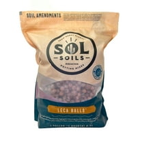 Sol Soils LECA Clay Aggregate Balls Potting Mix - Drainage Holes - 1 Gallon (4 Quarts)