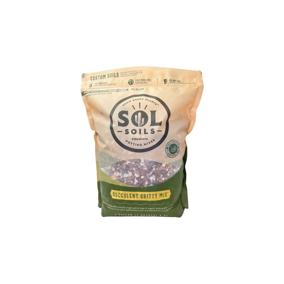 Sol Soils Succulent Potting Soil - Gritty Fast-Draining Cactus & Succulent Mix